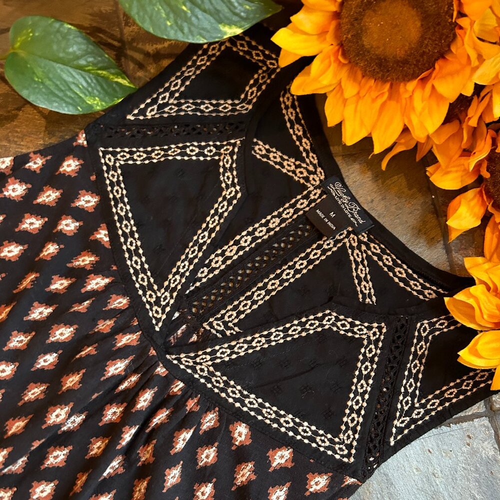 Lucky Brand Embroidered BoHo top (NEW) - Picture 7 of 15